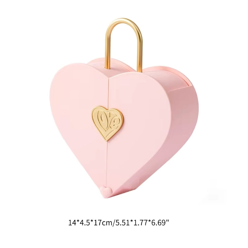 Concentric Lock Love Heart Jewelry Box dimension