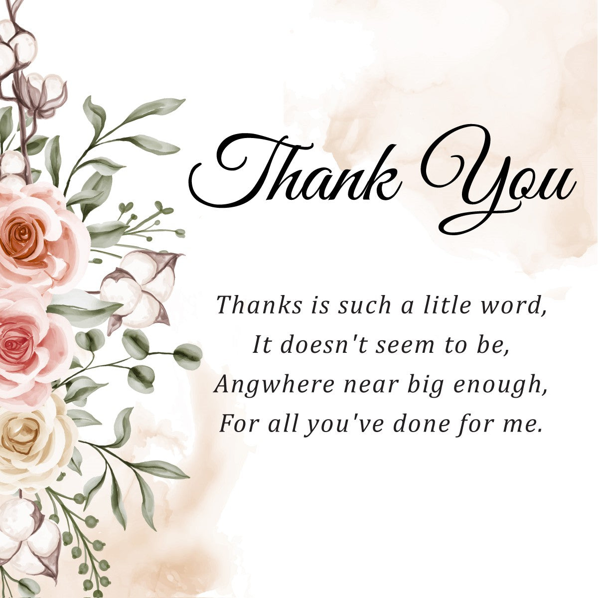 Greeting Card Thank You Card