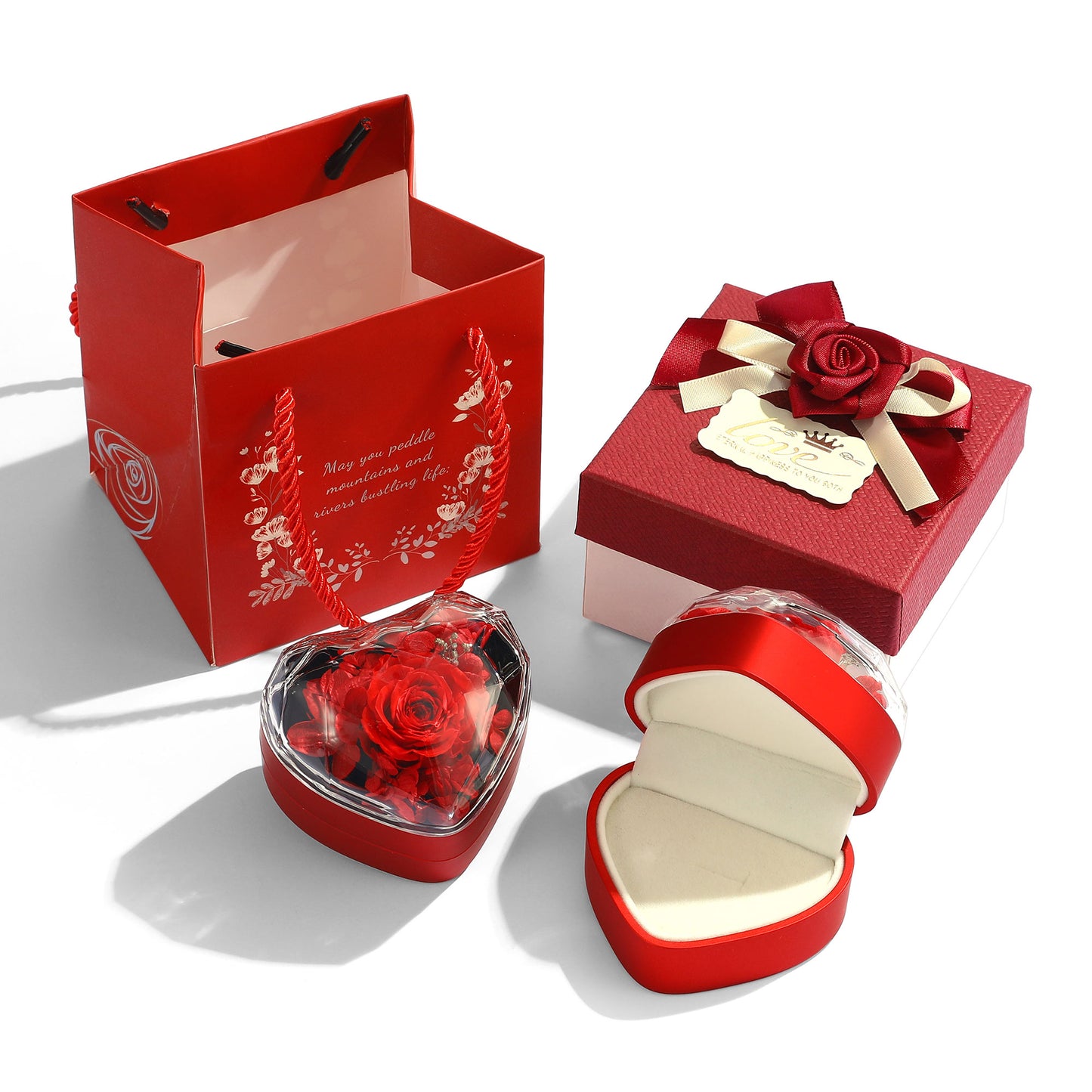 Rose Gift Box with gift bag