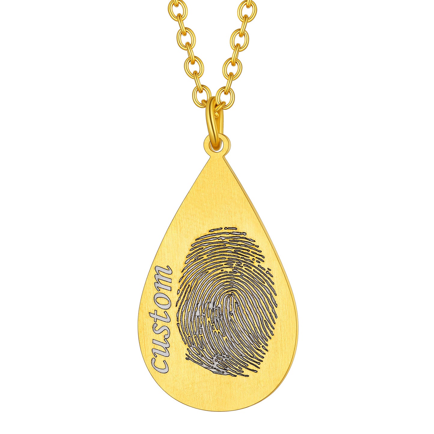 Customized Memorial Fingerprint Keepsake Necklaces