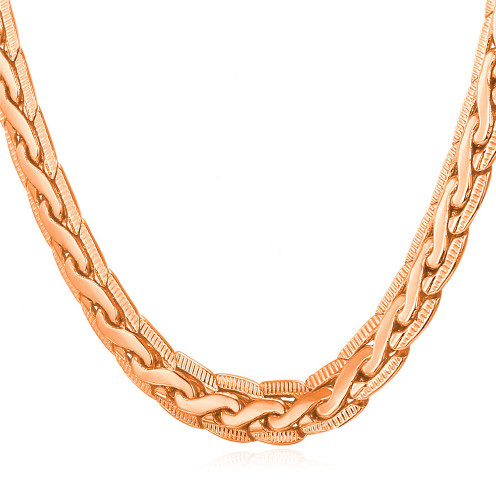 Chain Link Necklace in Rose Gold Plated