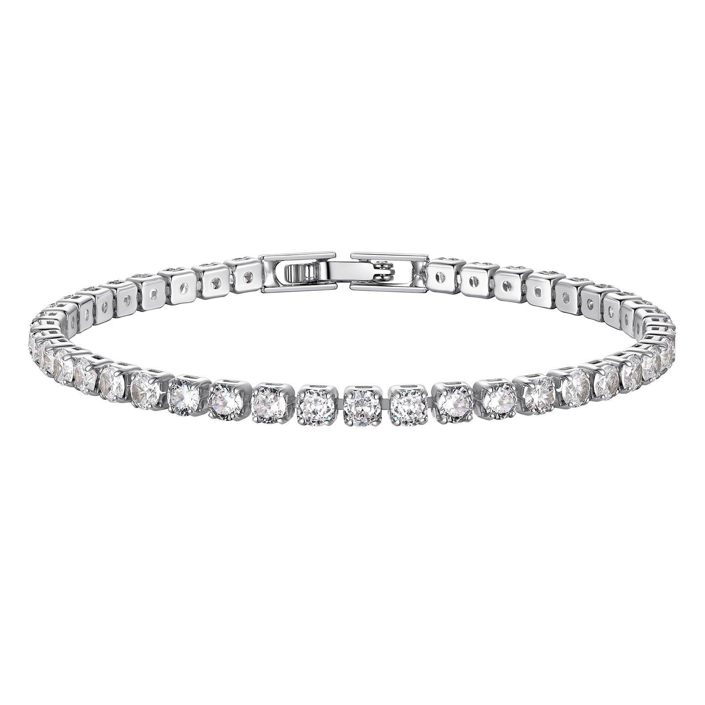 Classic White Cubic Zirconia Tennis Bracelet