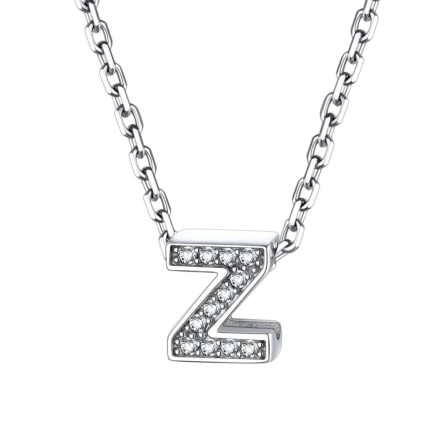 Cubic Zirconia Initial Z Necklace
