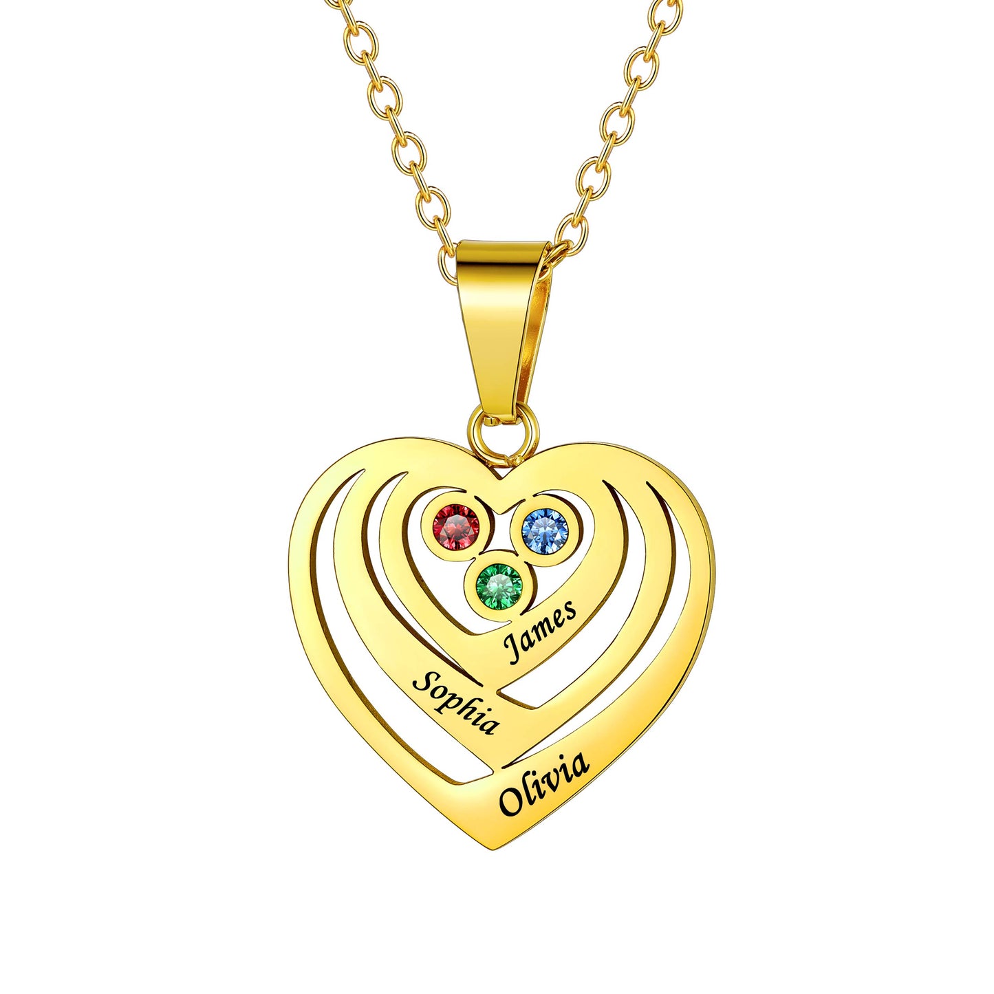 Family Birthstone Necklace