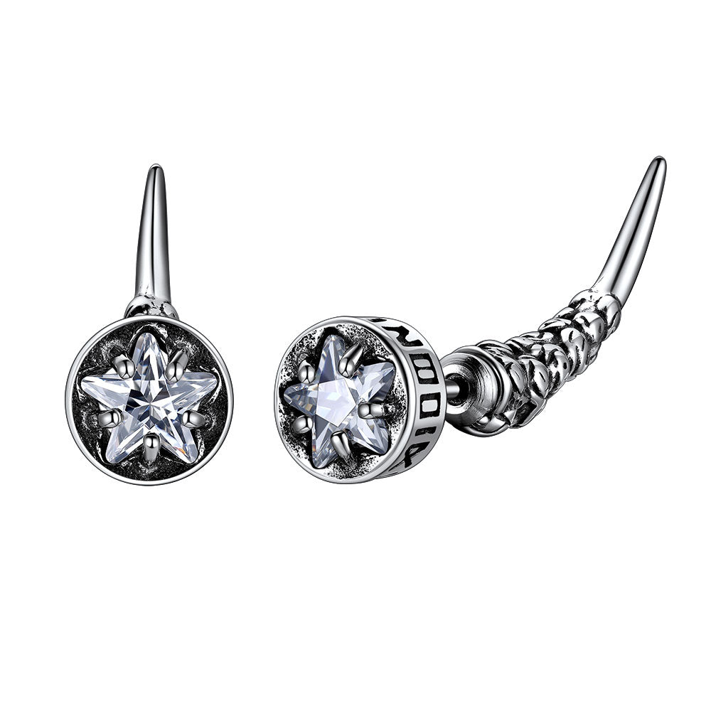 Fang Stud Earrings for Men Women TE60478