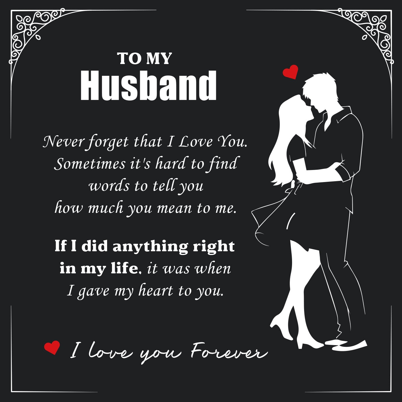 Gift Greeting Card Options to Husband