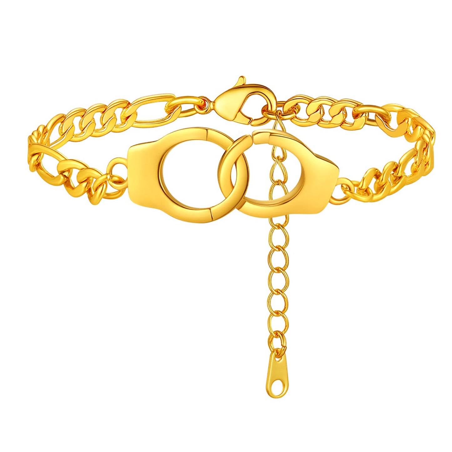 Gold Plated Handcuffs Ankle Bracelet for Women