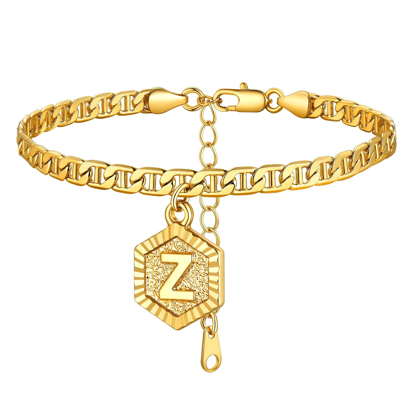 Gold Plated Initial Z Anklet FA9562