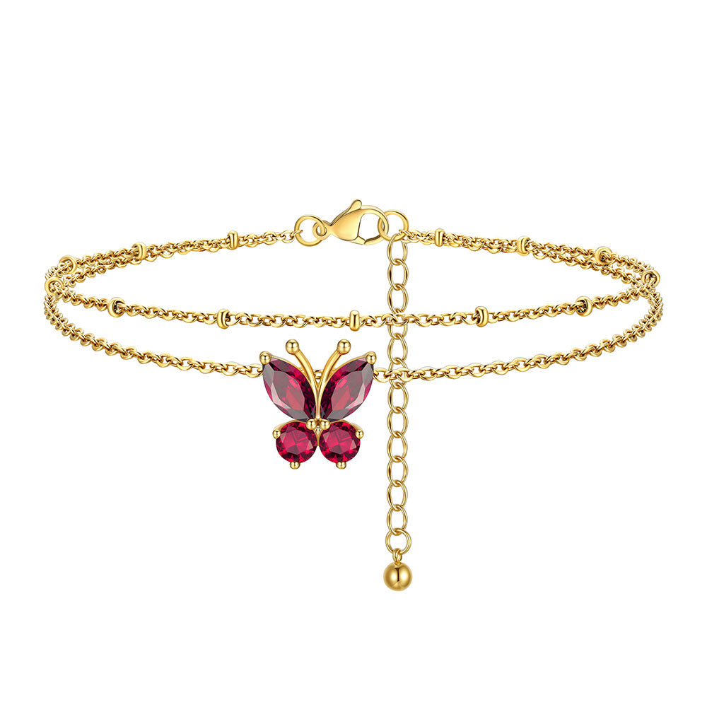 Gold Plated July Anklet LA79064