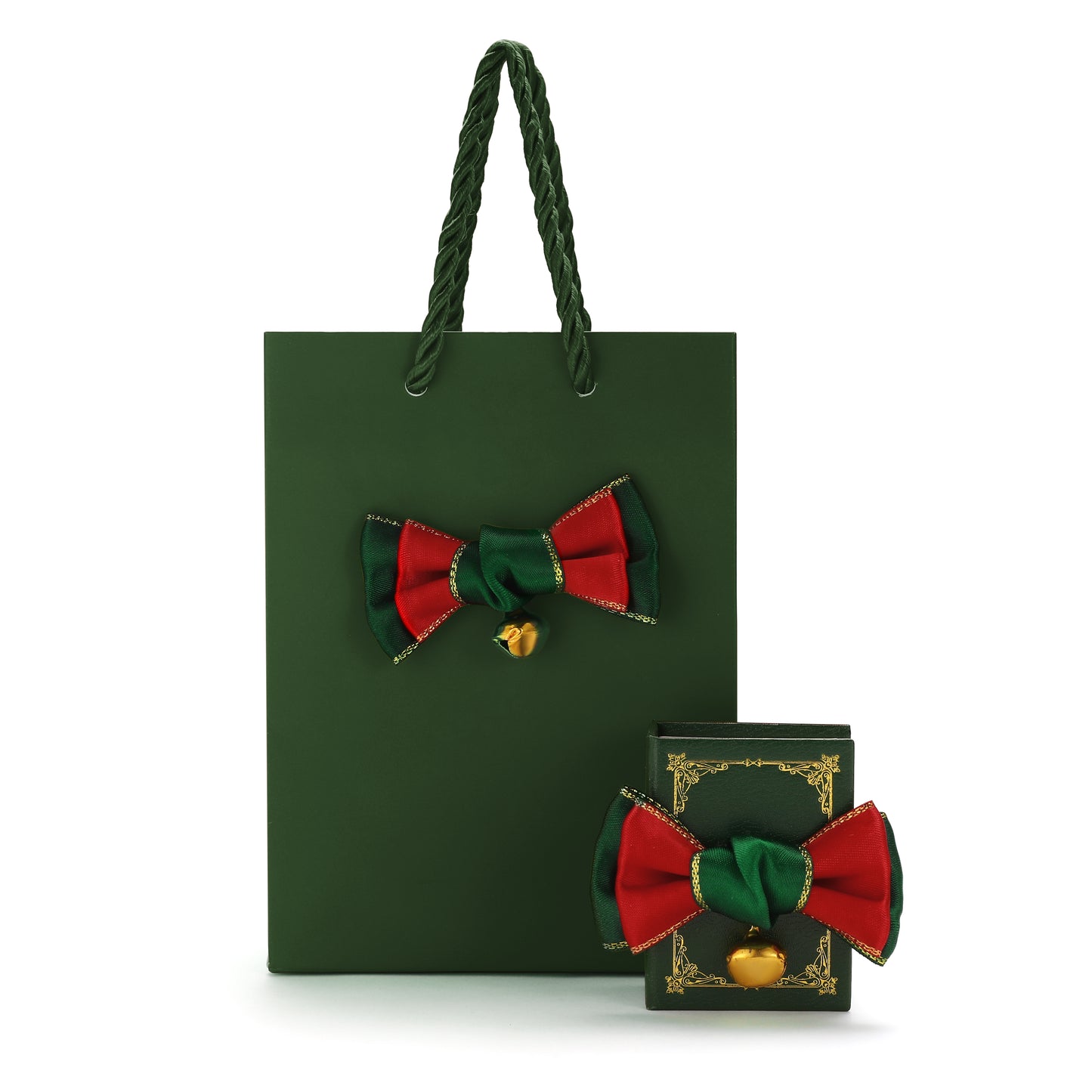 Green Book Shaped Ring Gift Box and Gift Bag