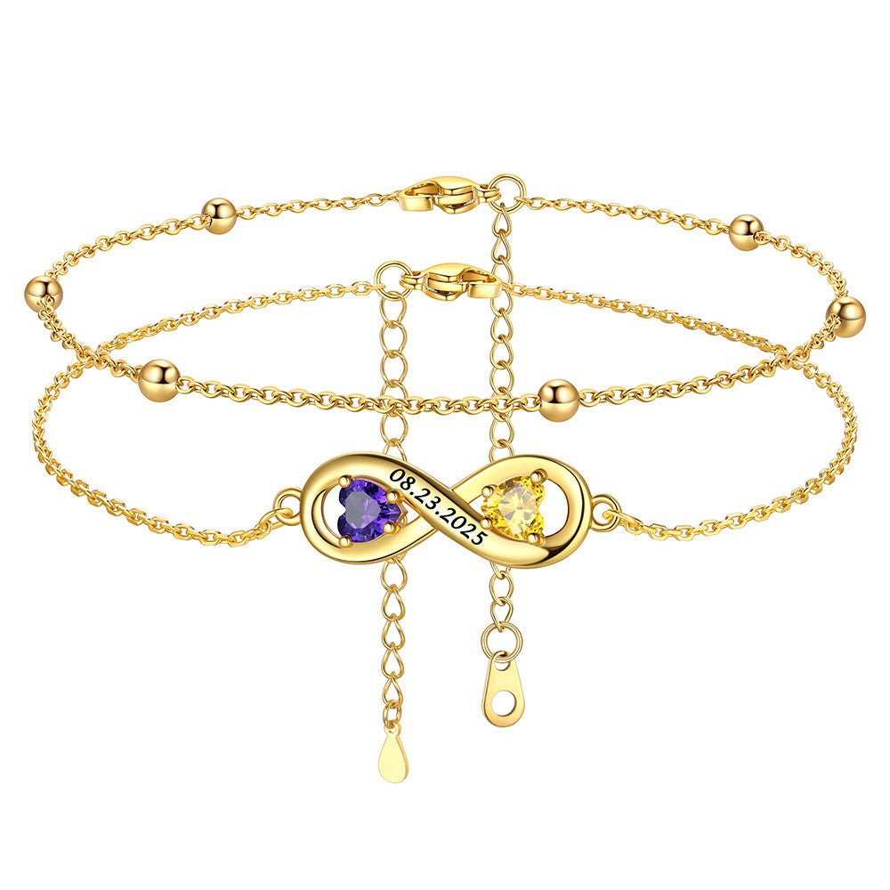 Infinity Anklet for Women Gold Plated