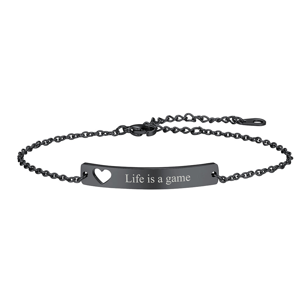 Customize ID Bracelet Name Bar Engraving Bracelet