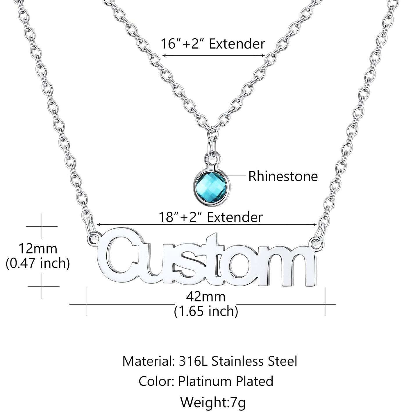 Name Dainty Chain Choker Necklace