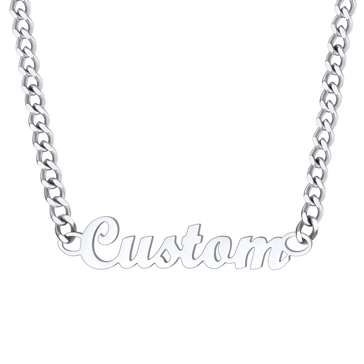Name Cuban Chain Necklace for Men Women 4.4MM