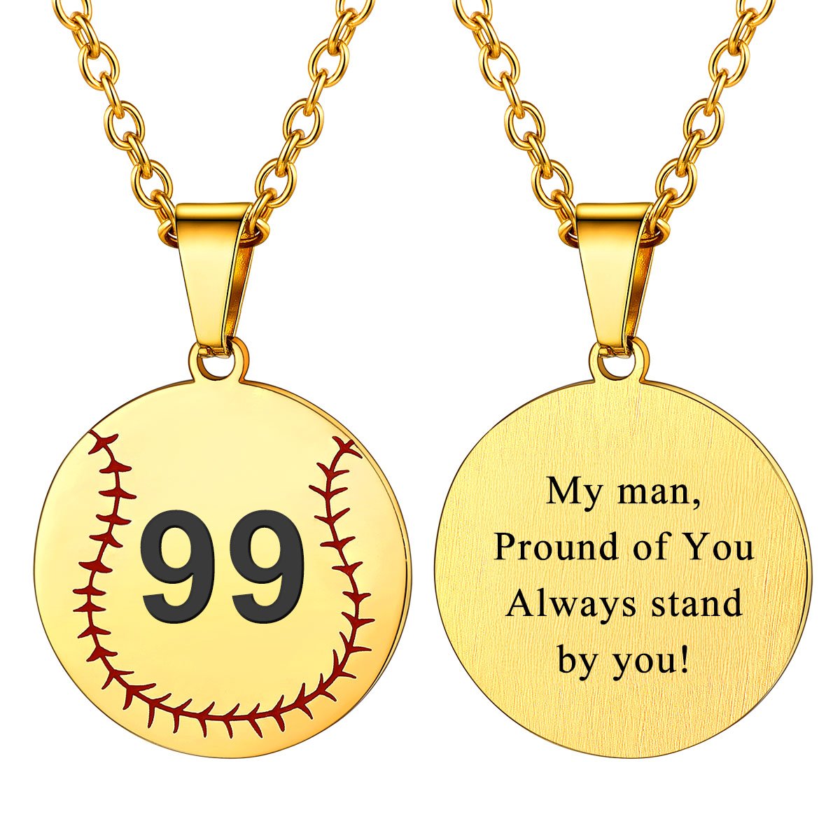 ⚡Flash Sale Custom Baseball Sport Necklaces Jersey Number Necklace