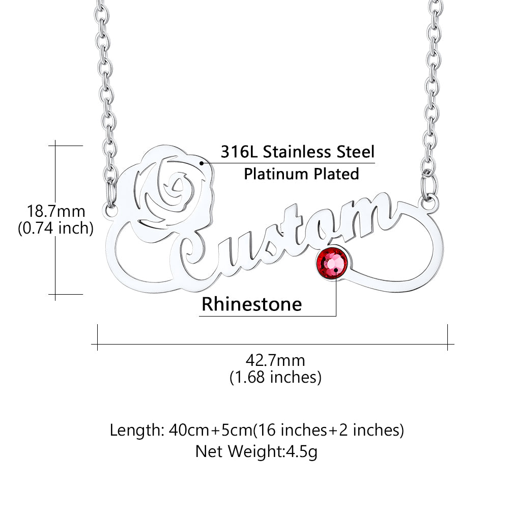 Personalized Necklace with Birthstone