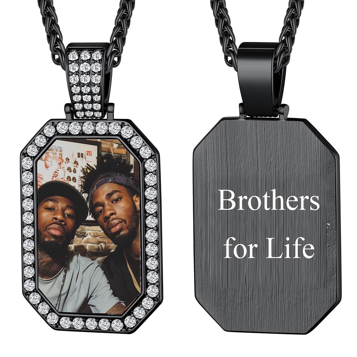 Picture Dog Tag Black