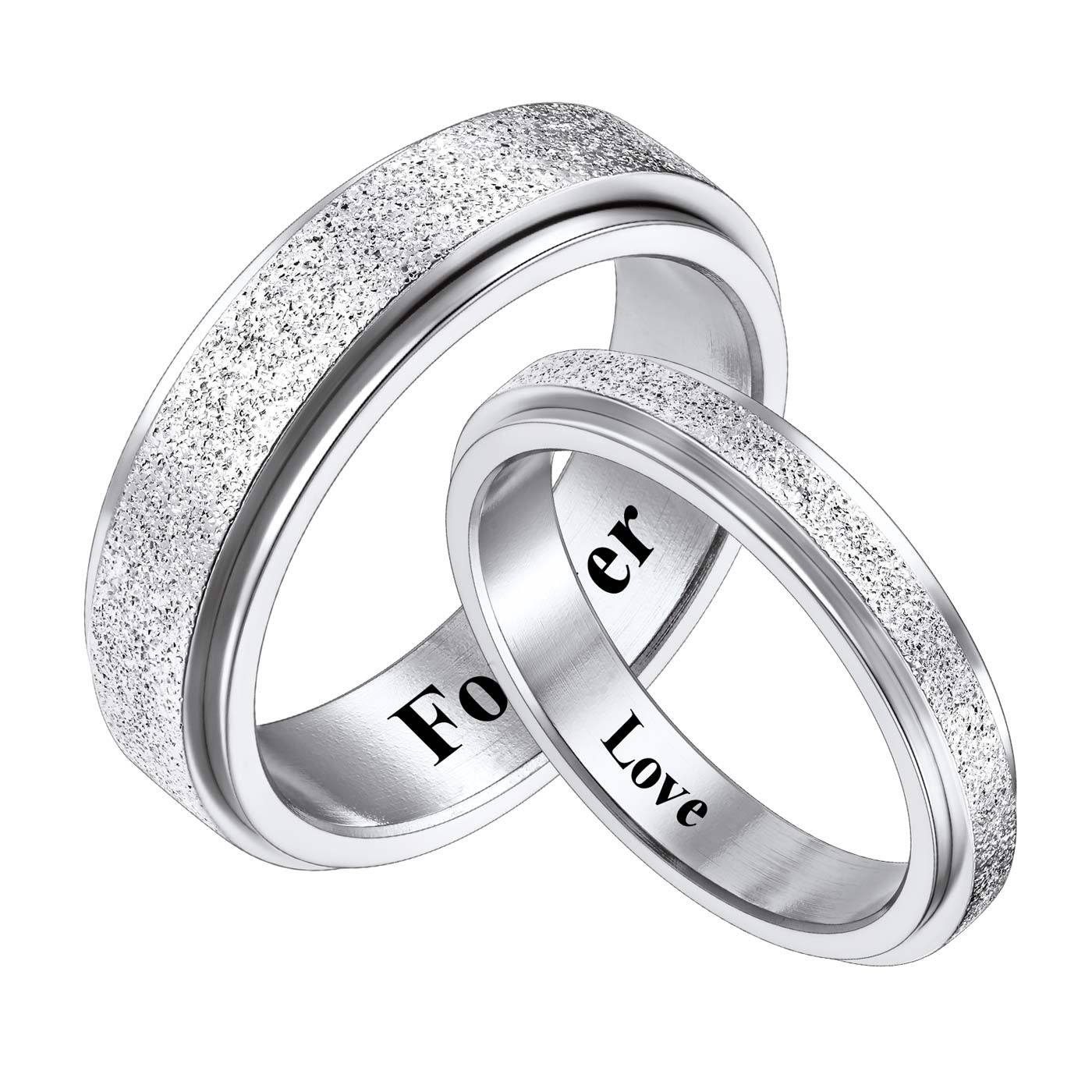 Spinner Promise Rings for Couple