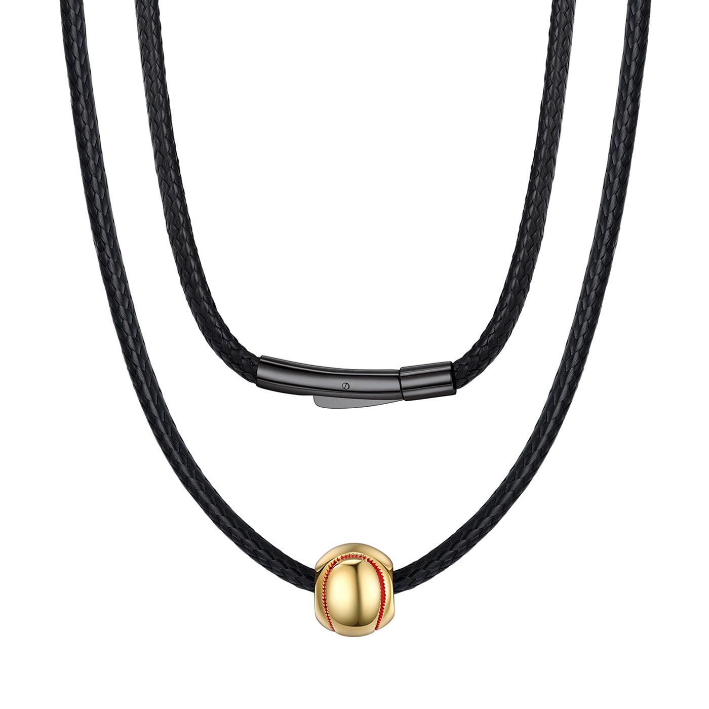 Stainless Steel 3D Baseball Sport NecklacesGold Plated-K