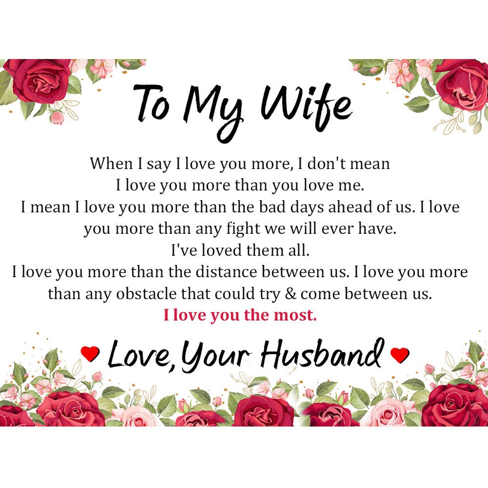 To my wife greeting card