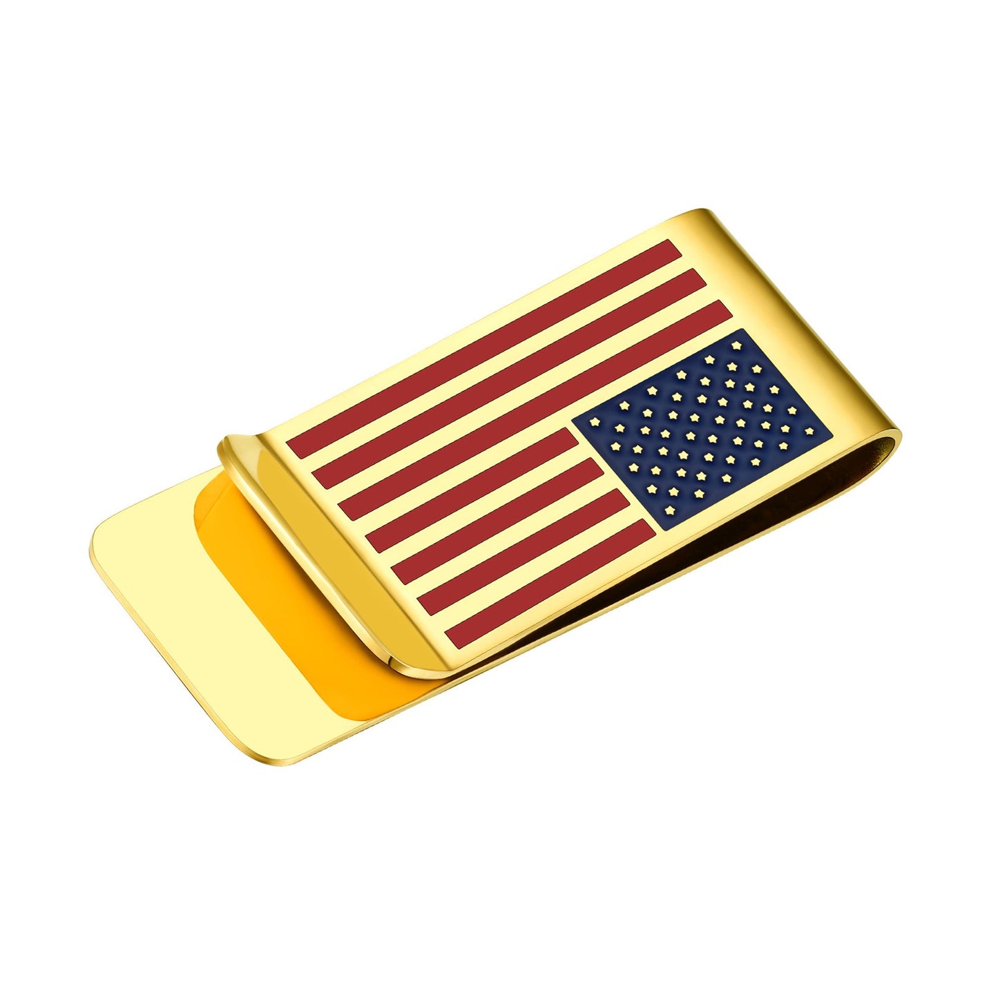 USA flag Money Clip Gold Plated
