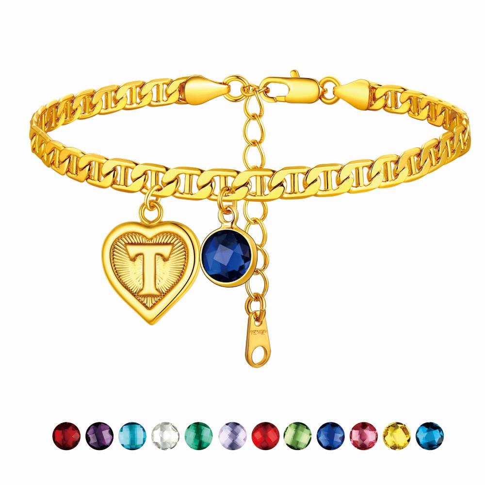 t Initial Heart Charm Anklet CFA50634