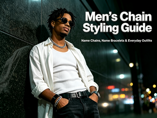 Men's Chain Jewelry Styling Guide: Name Chains, Name Bracelets & Everyday Outfits
