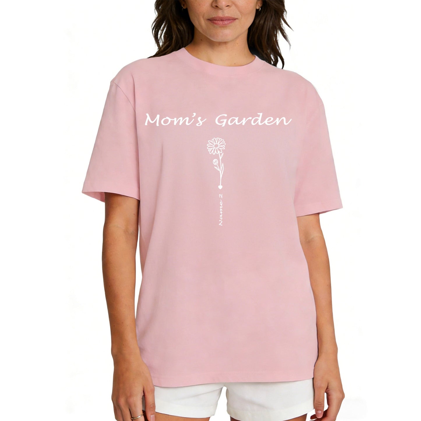 Custom Name Garden Flower T Shirt for Mom 1-5 Names