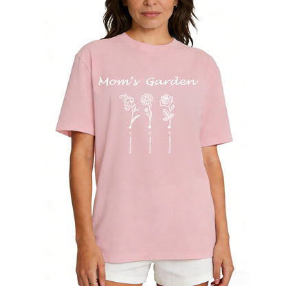 Custom Name Garden Flower T Shirt for Mom 1-5 Names