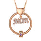 1 Birthstone Necklace Rose Gold