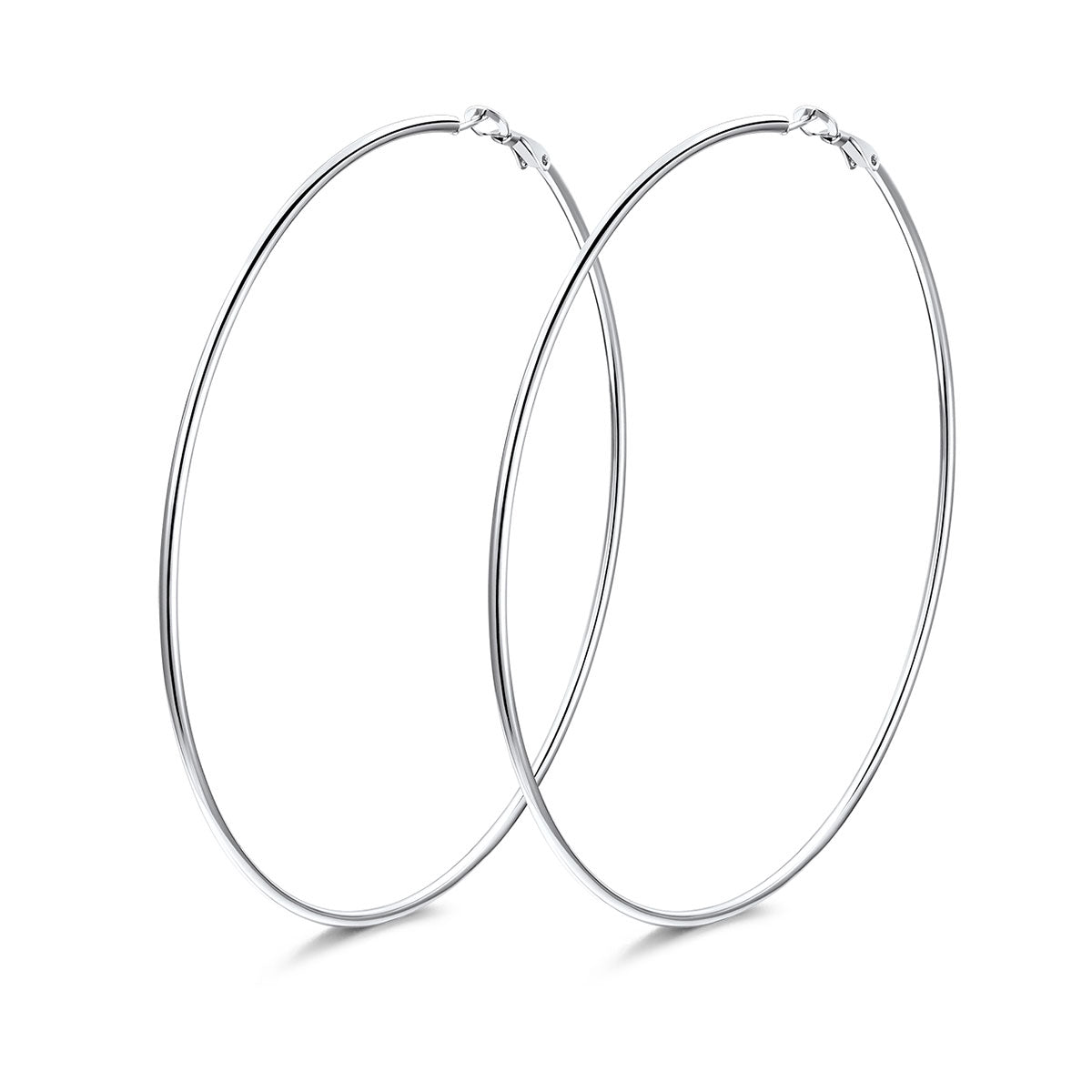 100mm Classic Statement Hoop Earrings for Women on a white background