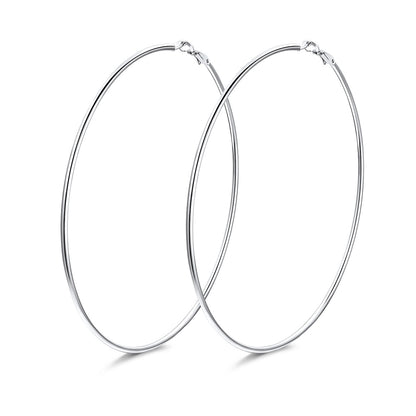 100mm Classic Statement Hoop Earrings for Women on a white background