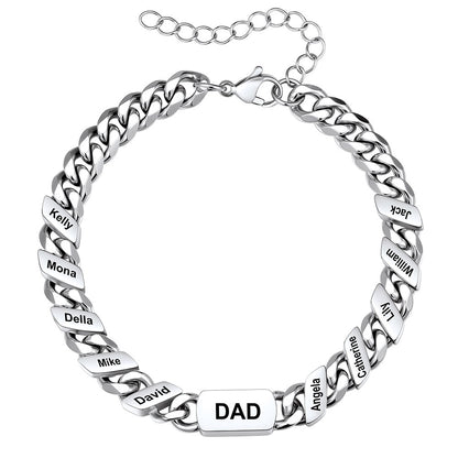 10 Names Cuban Chain Bracelet