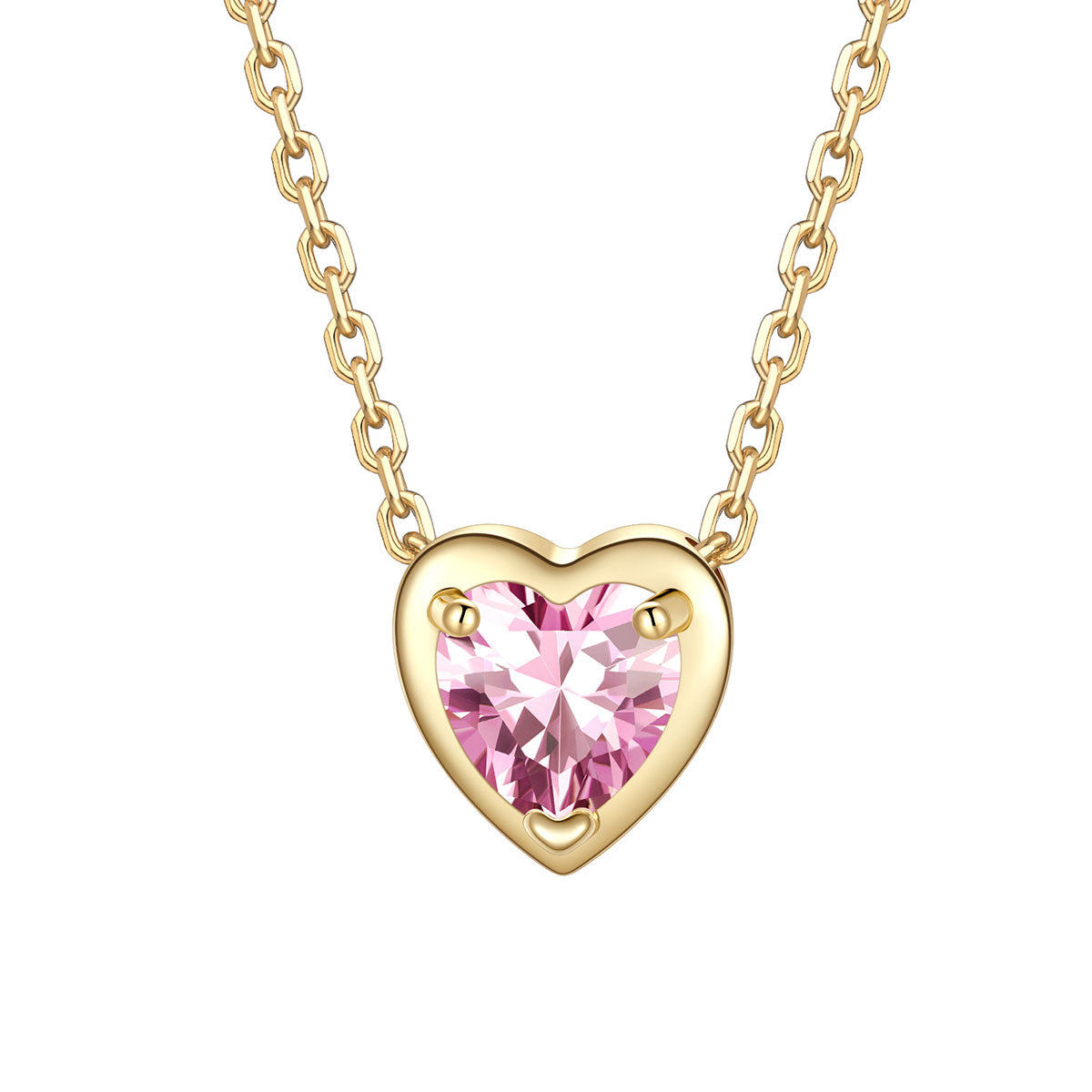 Heart November Birthstone Necklace on a white background
