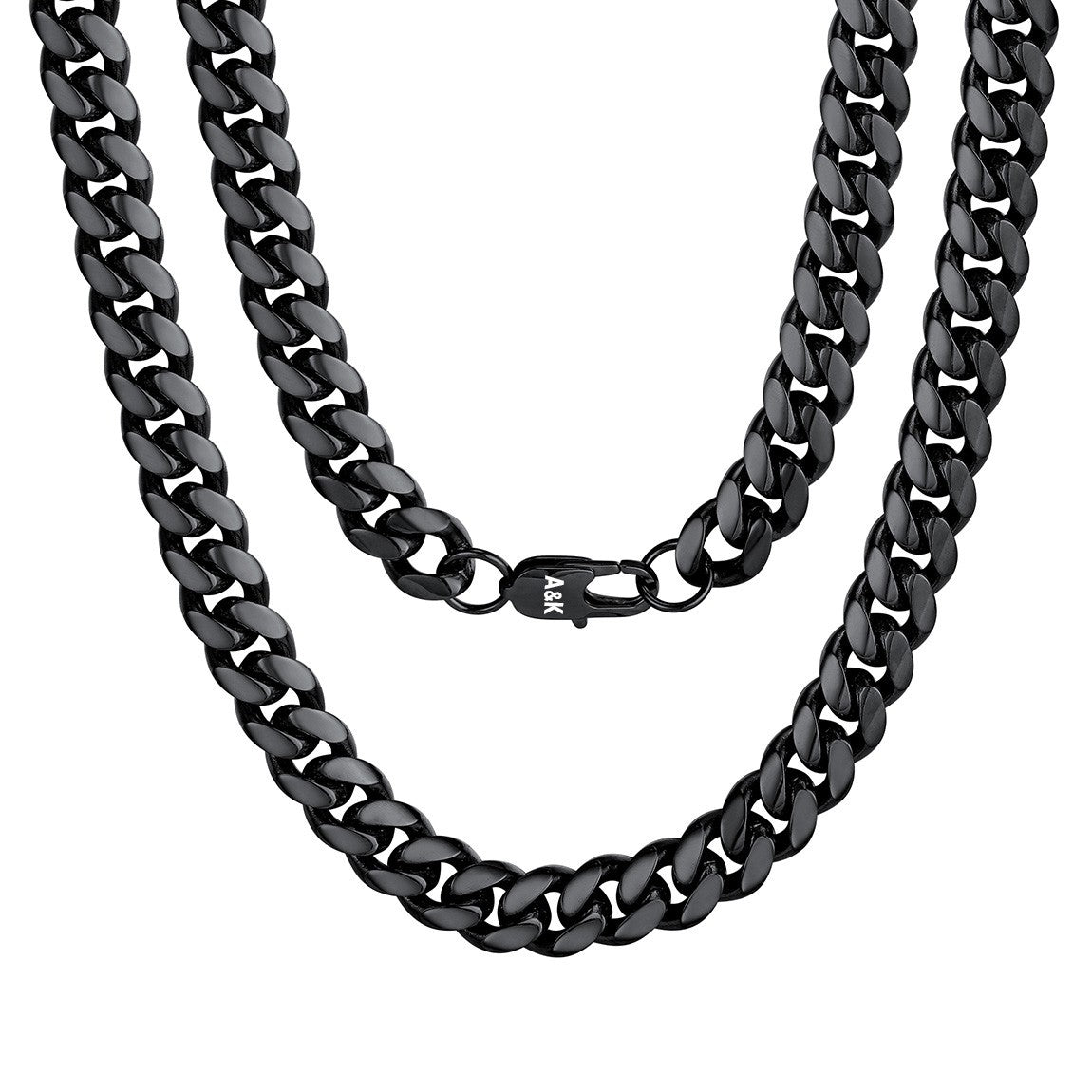 10mm Custom Cuban Link Chain Necklace Black Plated