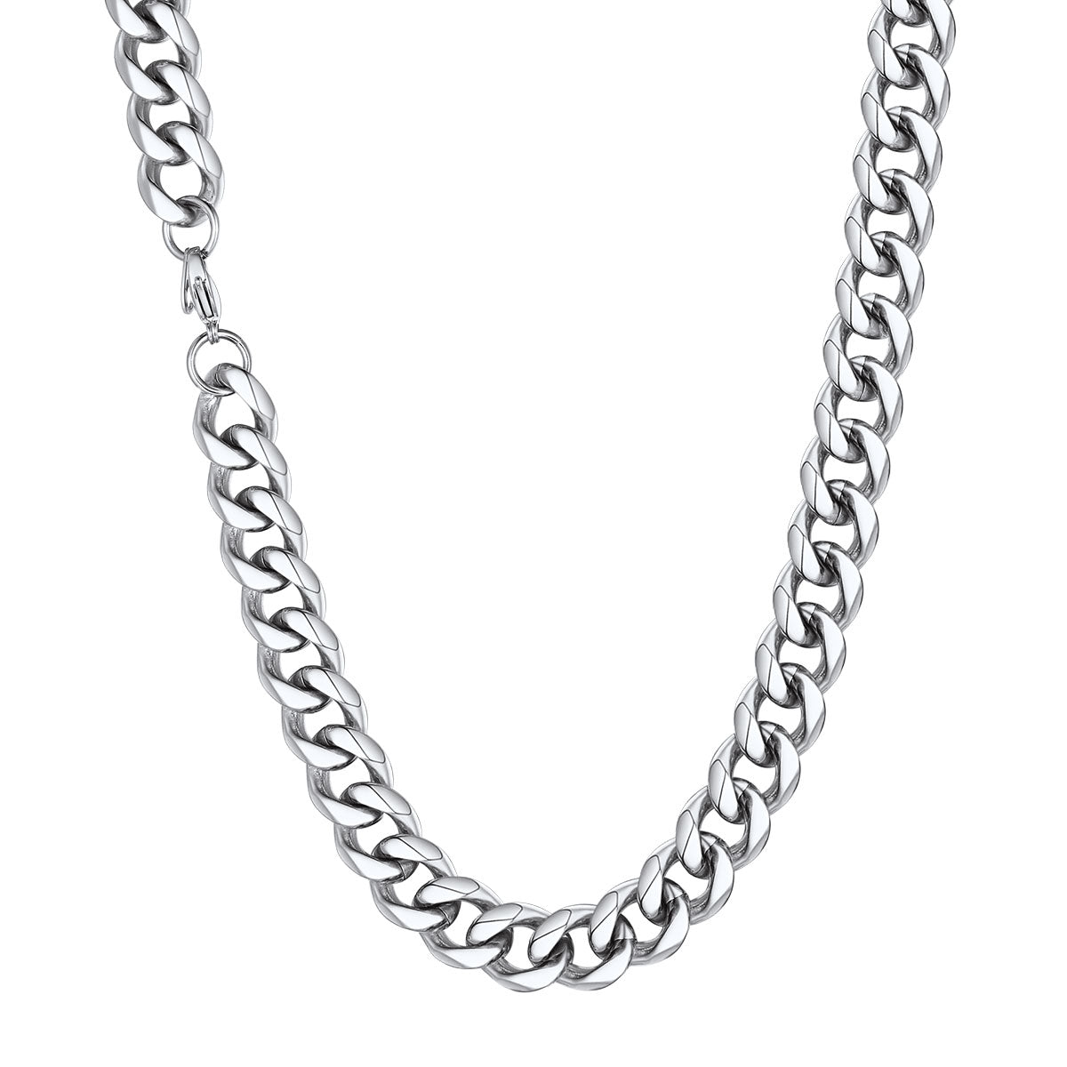 12mm Cuban Chain Necklace Steel
