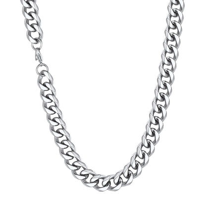 12mm Cuban Chain Necklace Steel