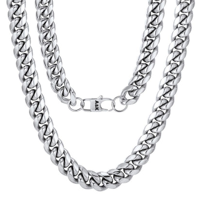 14mm Miami Cuban Link Chain Necklace