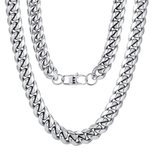 14mm Miami Cuban Link Chain Necklace