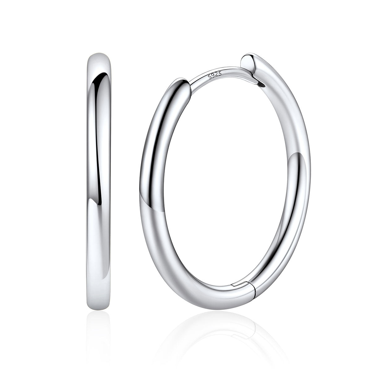 16mm Classic Huggie Earrings for Men Women on a white background