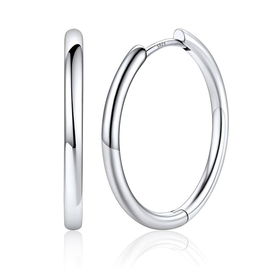 18mm Classic Huggie Earrings for Men Women on a white background