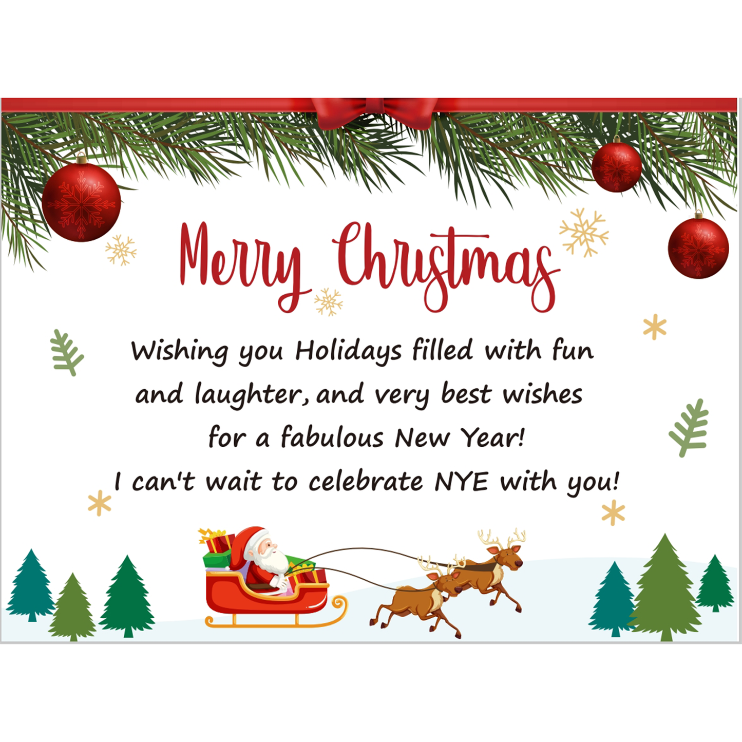 Merry Christmas Greeting Card