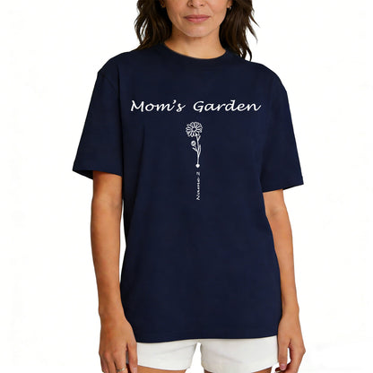 Custom Name Garden Flower T Shirt for Mom 1-5 Names