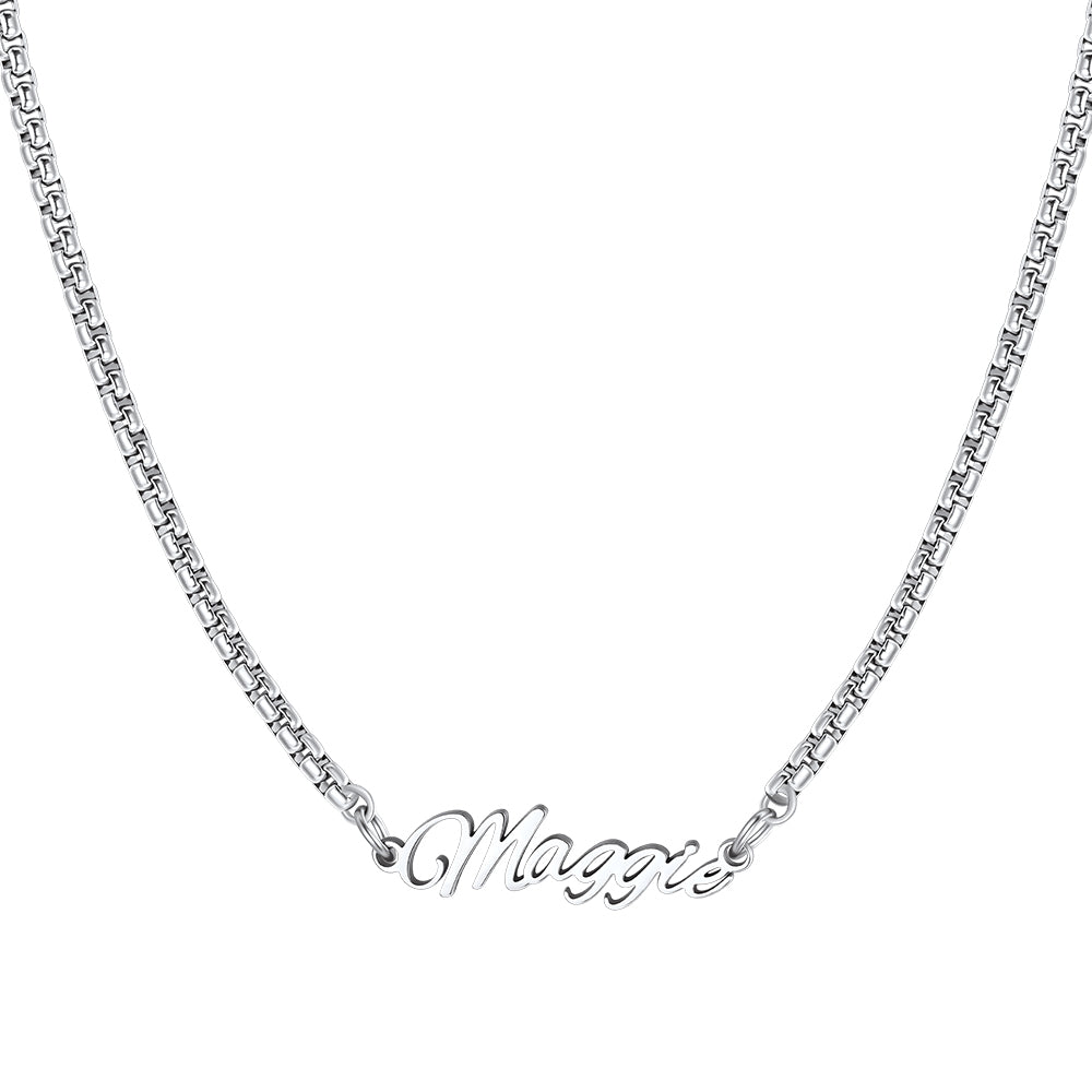 Personalized Multi Name Rolo Chain Necklace for Women