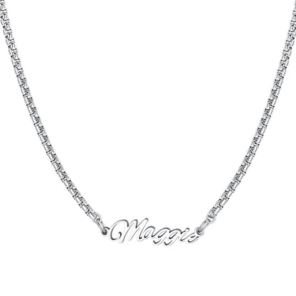 Personalized Multi Name Rolo Chain Necklace for Women
