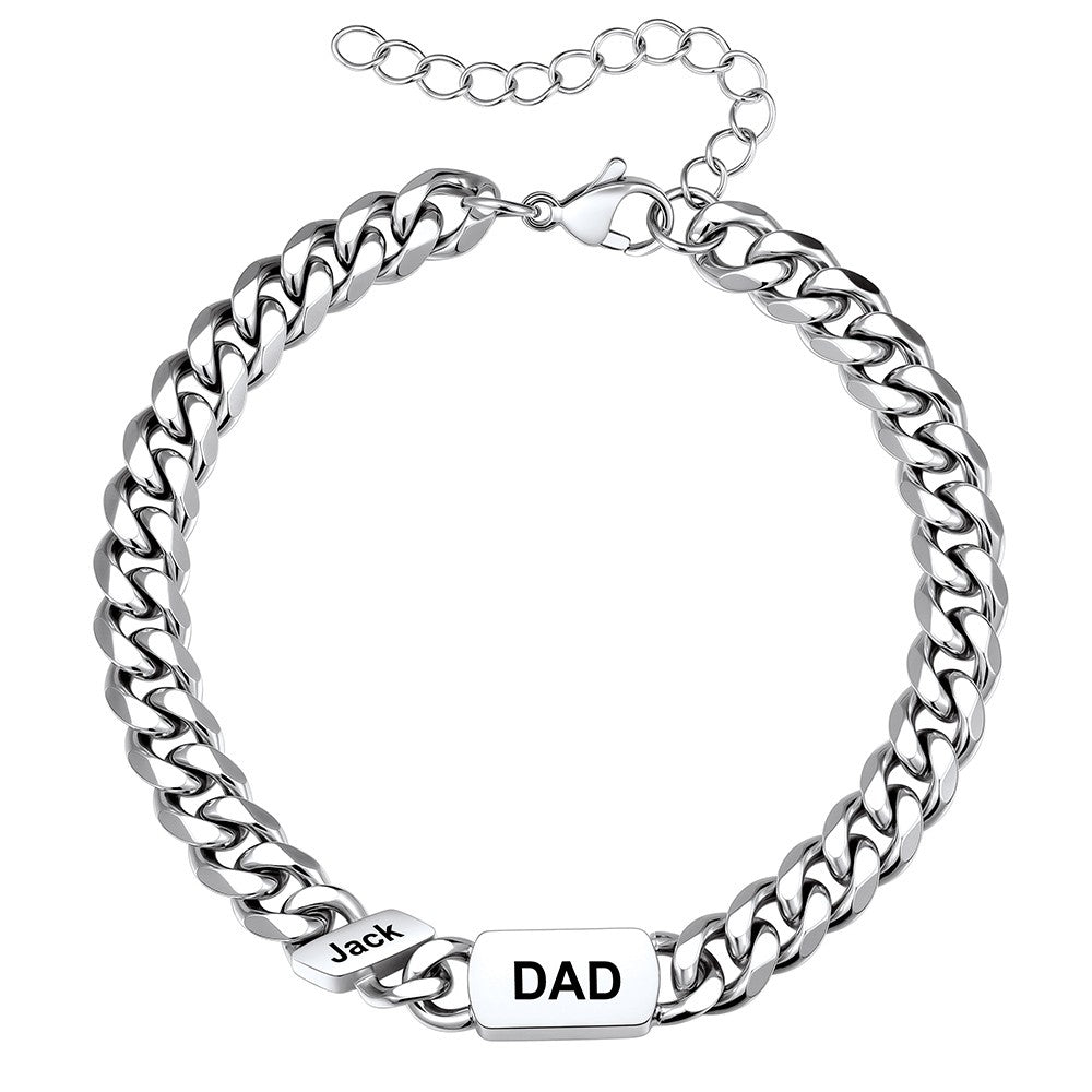 1 Names Cuban Chain Bracelet