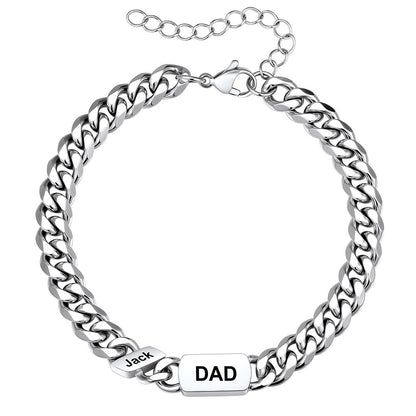 1 Names Cuban Chain Bracelet