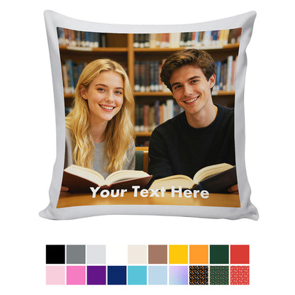 1 Photo Throw Pillow with Picture and Text Size