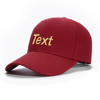Custom Hat Baseball Cap with Embroidery Text