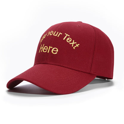 Custom Hat Baseball Cap with Embroidery Text